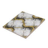 Carreau Luxury Liquid Gold White Marble Elegant (Côté)