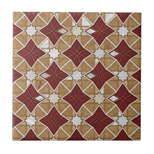 Carreau Luxury Moroccan Zellige Mosaic Seamless Pattern (Devant)