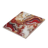 Carreau Luxury Ruby Red Gold Liquid Marble Agate Fluid Art (Côté)