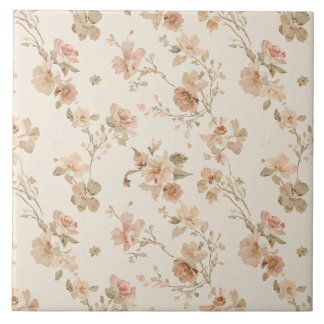 Carreau Luxury Vintage Victorian Soft Neutral Ivory Blush