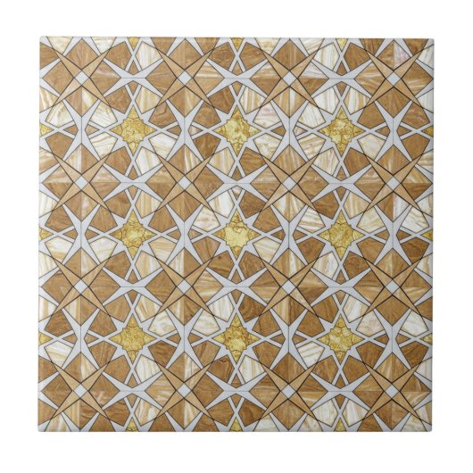 Carreau Luxury Zellige Moroccan Mosaic Pattern Beige Cream (Devant)