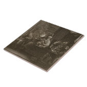 Carreau Lycaon a métamorphosé dans un loup, 1731 (la (Côté)