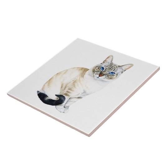 Carreau Lynx Point Siamese Chat (Côté)