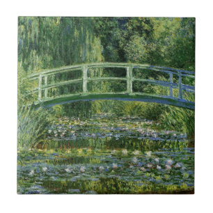 Carreau Lys à eau Claude Monet et pont japonais