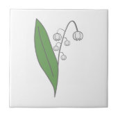 Carreau Lys botanique de la vallée Pastel Flower Blanc (Devant)