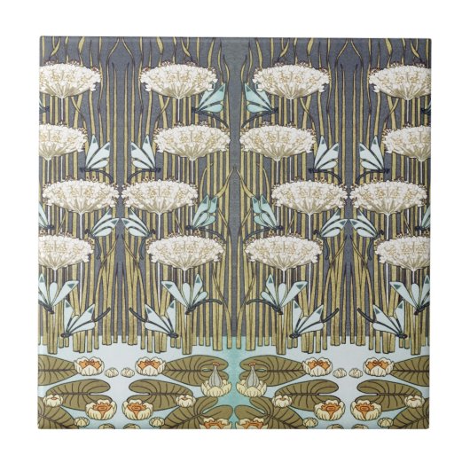 Carreau Lys d'eau, libellules, Marais Art Nouveau (Devant)