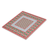 Carreau Lys d'eau rose, libellules bleues : Carrelage en c (Côté)
