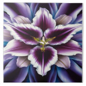 Carreau Lys violet vibrant sur Arrière - plan foncé (Devant)