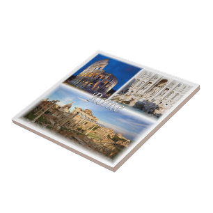 Carreau LZO005 ROME, Mosaïque, Latium, Italie,