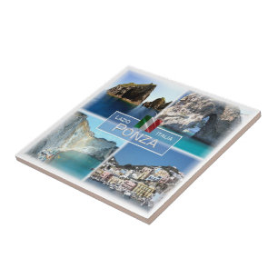 Carreau LZO018 PONZA, Mosaïque, Latium, Italie,