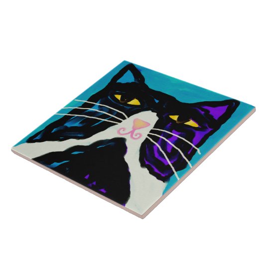 Carreau M. Big Stuff Peinture Abstraite de chats (Côté)