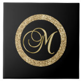 Carreau M monogramme or (Devant)