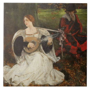 Carreau Ma bien-aimée est juste (par Edwin Austin Abbey)