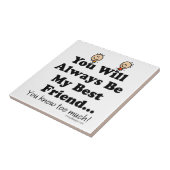 Carreau Ma citation drôle de meilleur ami (Côté)