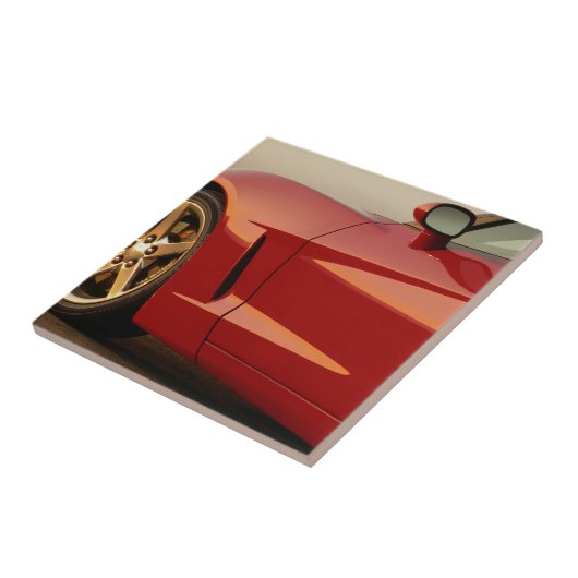 Carreau Ma Corvette rouge (Côté)