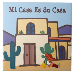 Carreau Ma Maison Est Votre Maison Maison Adobe Désert Mex