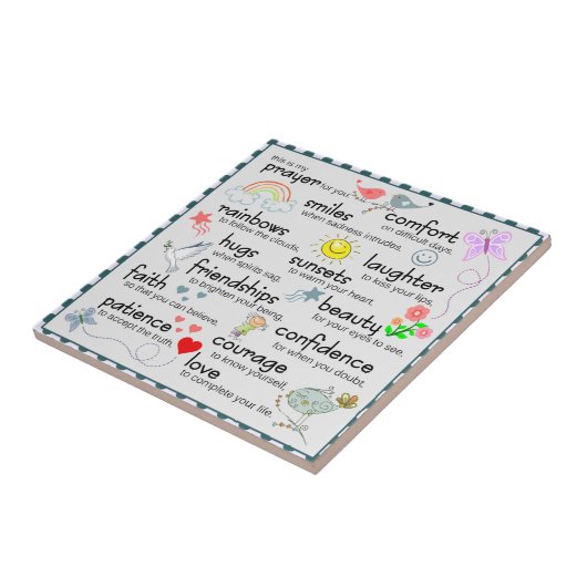 Carreau Ma Prière Pour Vous (Côté)