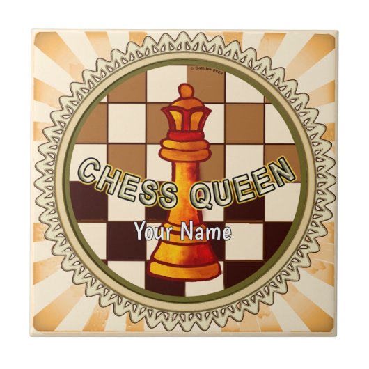 Carreau Ma Reine d'Échecs (Devant)