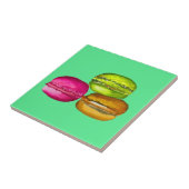 Carreau Macarons colorés aquarelle art funky (Côté)