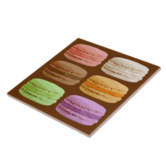 Carreau Macarons français, Pastels multicolores (Côté)