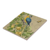 Carreau Macaw Blue Jaune Tropical Jungle Antique (Côté)