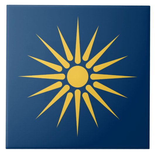 Carreau Macedonia Flag on Tile (Devant)