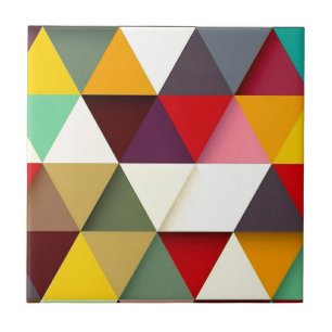 Carreau Mâche- colorée de triangle