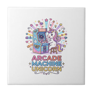 Carreau Machine de jeux vidéo licorne Art POD Licorne Impr