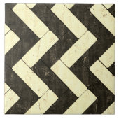Carreau Machines à paver blanches et noires en zig-zag de (Devant)