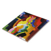 Carreau Macke - Farbige Formen III, oeuvre abstraite (Côté)