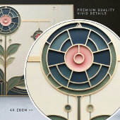 Carreau Mackintosh Art Deco Abstract Floral Wall Decor Cer