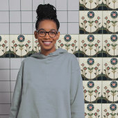 Carreau Mackintosh Art Déco Abstrait Floral Décor Cer