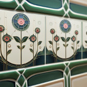 Carreau Mackintosh Art Déco Abstrait Floral Décor Cer