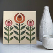 Carreau Mackintosh Art Déco Abstrait Floral Décor Cer