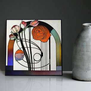 Carreau Mackintosh Art Déco Décor Abstrait Floral