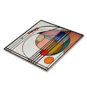 Carreau Mackintosh Art Déco Décor Abstrait Floral (Côté)