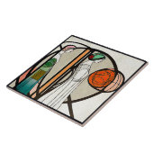 Carreau Mackintosh Art Déco Décor Abstrait Floral (Côté)