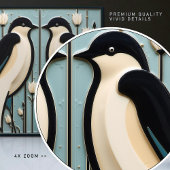 Carreau Mackintosh Black Birds Art Déco Nouveau Décor Mur