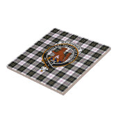 Carreau MacPherson Tartan, Emblème de Clan et devi (Côté)