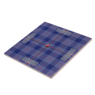 Carreau Mad Plaid en bleu