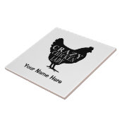 Carreau Madame folle drôle Hen de poulet (Côté)