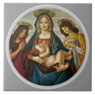 Carreau Madone à l'Enfant de Botticelli