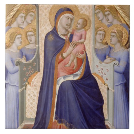 Carreau Madonna dans la gloire, c.1315 (tempera sur le (Devant)