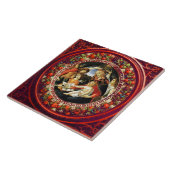 Carreau Madonna de Magnificat par Botticelli Round (Côté)