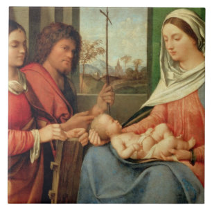 Carreau Madonna et enfant avec les saints 2