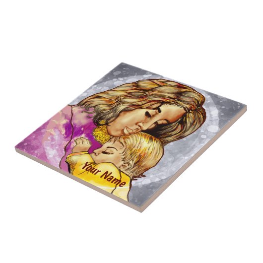 Carreau Madonna et l'enfant (Côté)