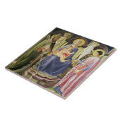 Carreau Madonna et l'enfant avec des solides solubles. (Côté)