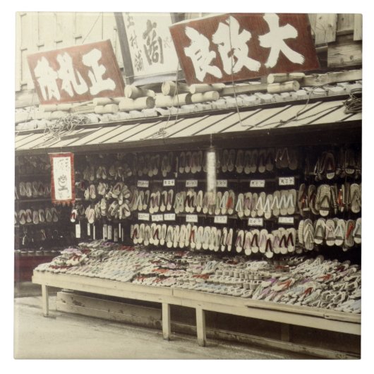 Carreau Magasin de chaussure à Kyoto, c.1890 (photo (Devant)