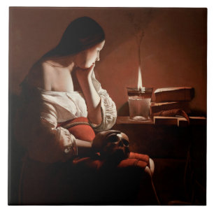 Carreau Magdalene avec la flamme du tabac, La Tour