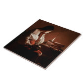 Carreau Magdalene avec la flamme du tabac, La Tour (Côté)